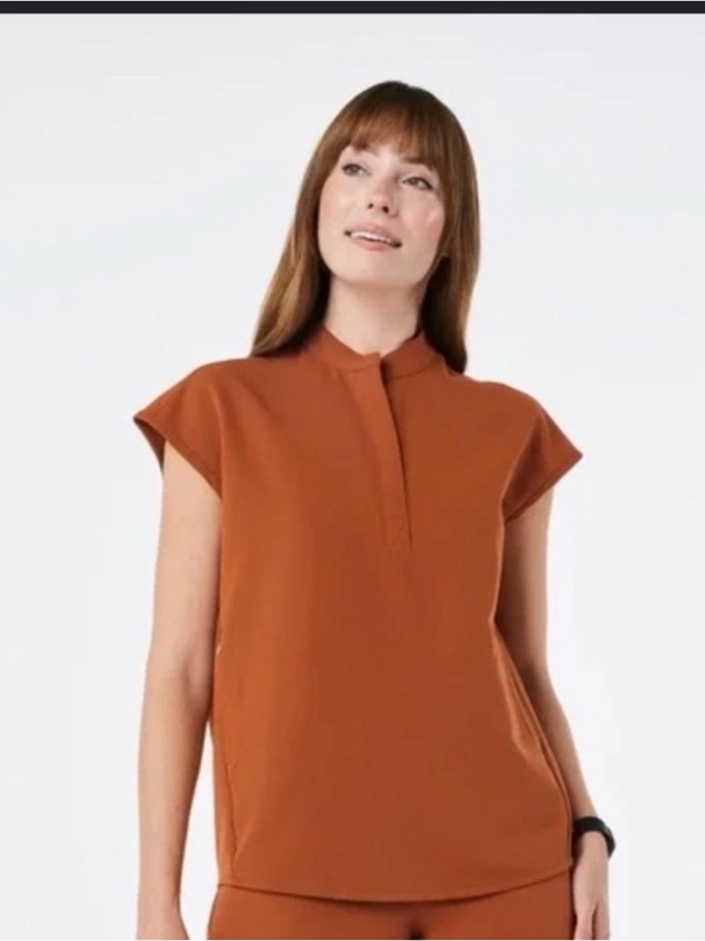 FIGS Rafaela Scrub Top in Chai (PO 5880)